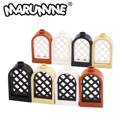 Marumine 30044 Window 1x2x2 2/3 With Rounded Top Pane Lattice 30046 10PCS MOC Bricks Parts Building Blocks Assembles Particles