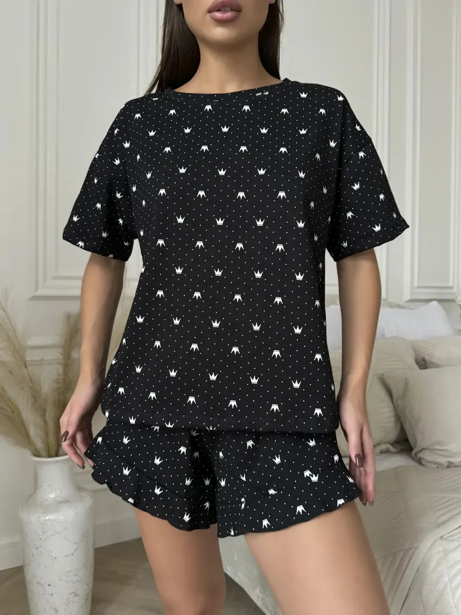 

Pajama Women Sleepwear Women's Pajamas Summer Sleeping Wear for Woman Pyjamas Set Ensemble Pyjama Femme Short Sleeve Sleepwear