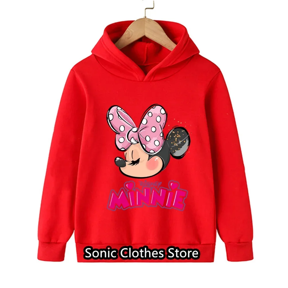 Sweatshirts Manga Anime Mickey Minnie Mouse Hoodie Kid Girl Boy Sweatshirt Hoody Cartoon Children Cute Clothes Baby Top Pullover