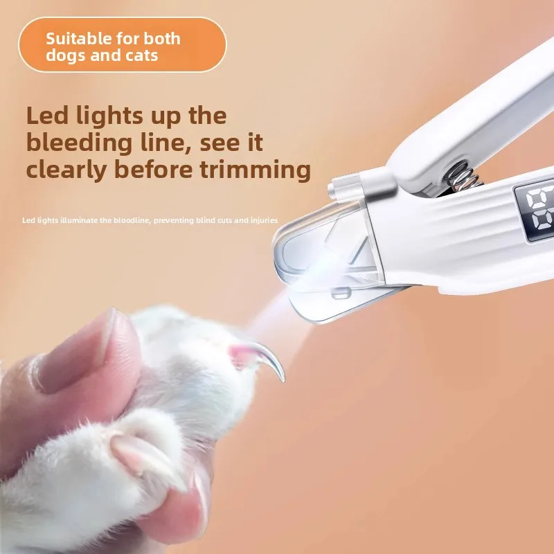 Dog & Cat Nail Clipper with Grinder, 2-in-1 Pet Nail Trimmer & File, Paw Grooming Tool for Dogs & Cats