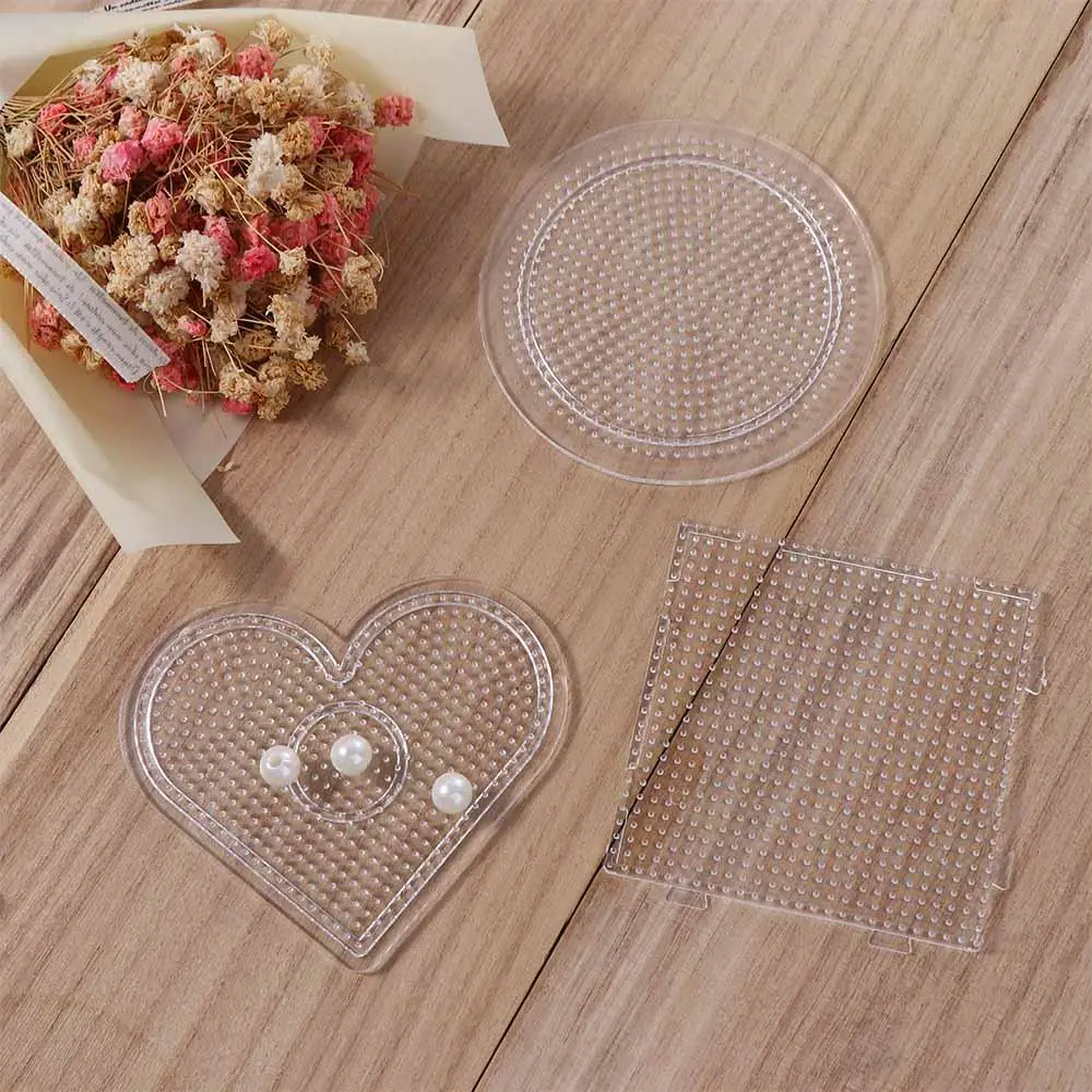 Art 1pcs Puzzle Beadbond Educational Toys Transparent Figure Material Board Pegboard Puzzle Template Diy Toy Beads Template