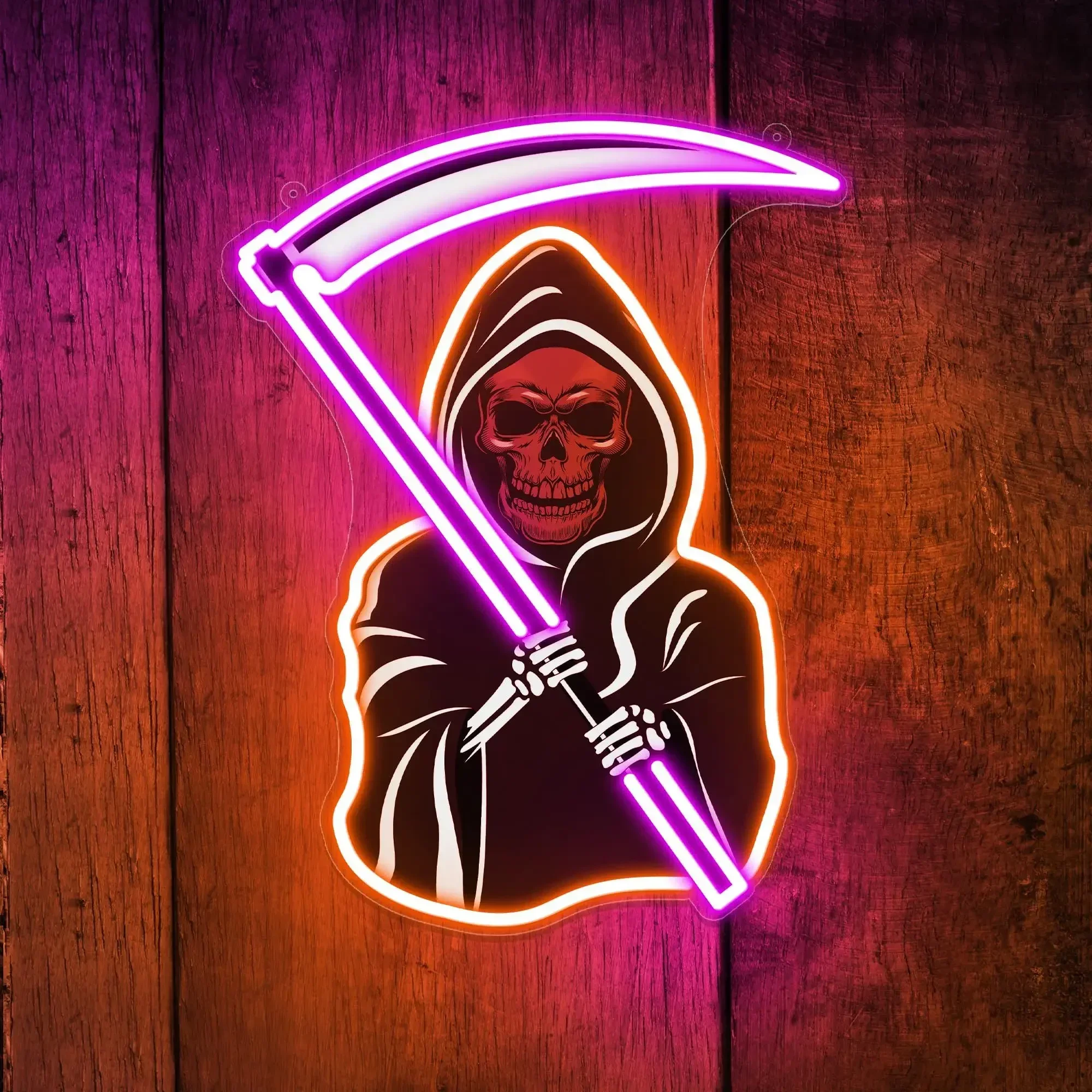 Skull Neon Sign UV printing USB LED Neon Light Home Wall Decor Halloween Game Room Neon Skull Sign Halloween Christmas Gift