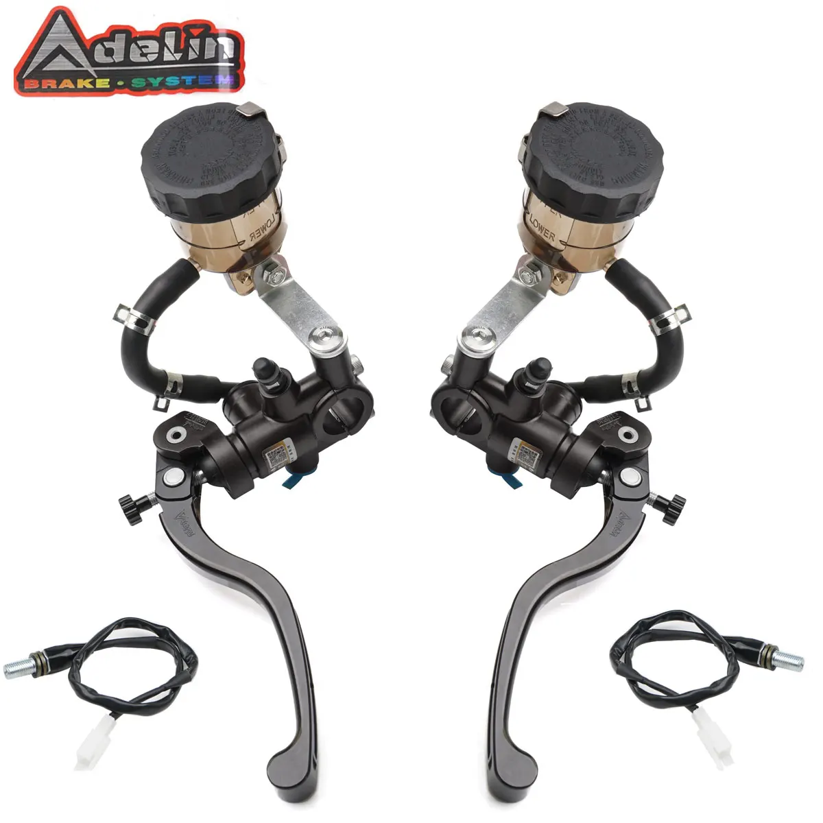 Adelin 14-19mm Motorcycle Radial Mounting Brake Master Cylinder Clutch Hydraulic Pump CNC Brake Lever for Honda Yamaha Kawasaki