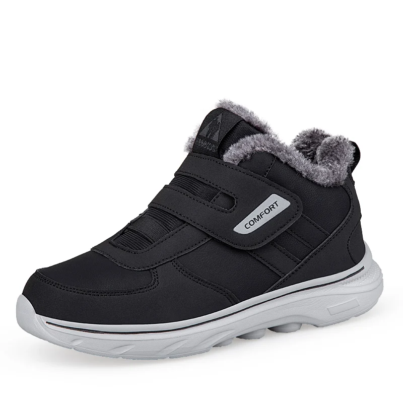 Inverno de pelúcia tornozelo tênis ortopédicos sapatos diabéticos ajustáveis sapatos caminhada esportes gancho e laço pés inchados polegar eversão