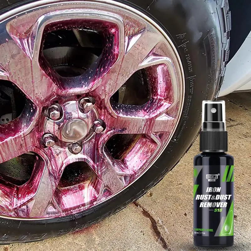 50ML Iron Remover Car Detailing Fallout Rust Remover Spray Kit di decontaminazione polvere ruggine Cleaner Auto Car Care for Brake Rim