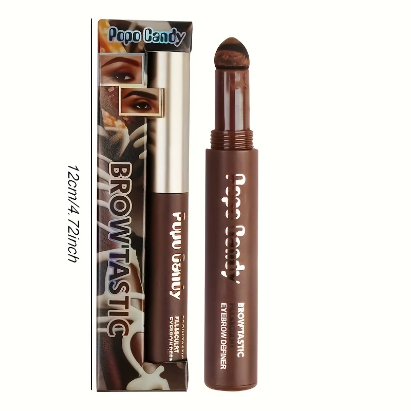 Crème de teinture pour sourcils à double extrémité, applicateur éponge, imperméable, anti-taches, couleur naturelle, facile à appliquer, longue durée
