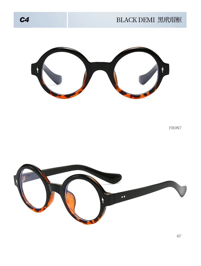 Vintage Comfort Outdoor Casual Shades Damen Runde Rahmen Brillen Männer Mode Beliebte Einfache Leichte Sonnenbrille – Detail 15