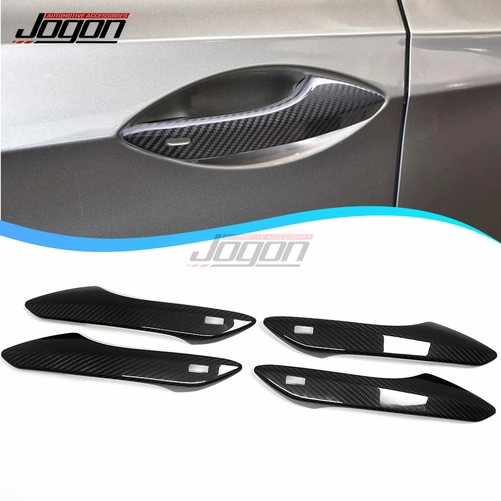 Genuine Carbon Fiber Car Outside Door Handles Cover Trim For Lexus NX RX 4-Door 2016-2021 Lexus RC 2-Door 2015-2019  Accessories