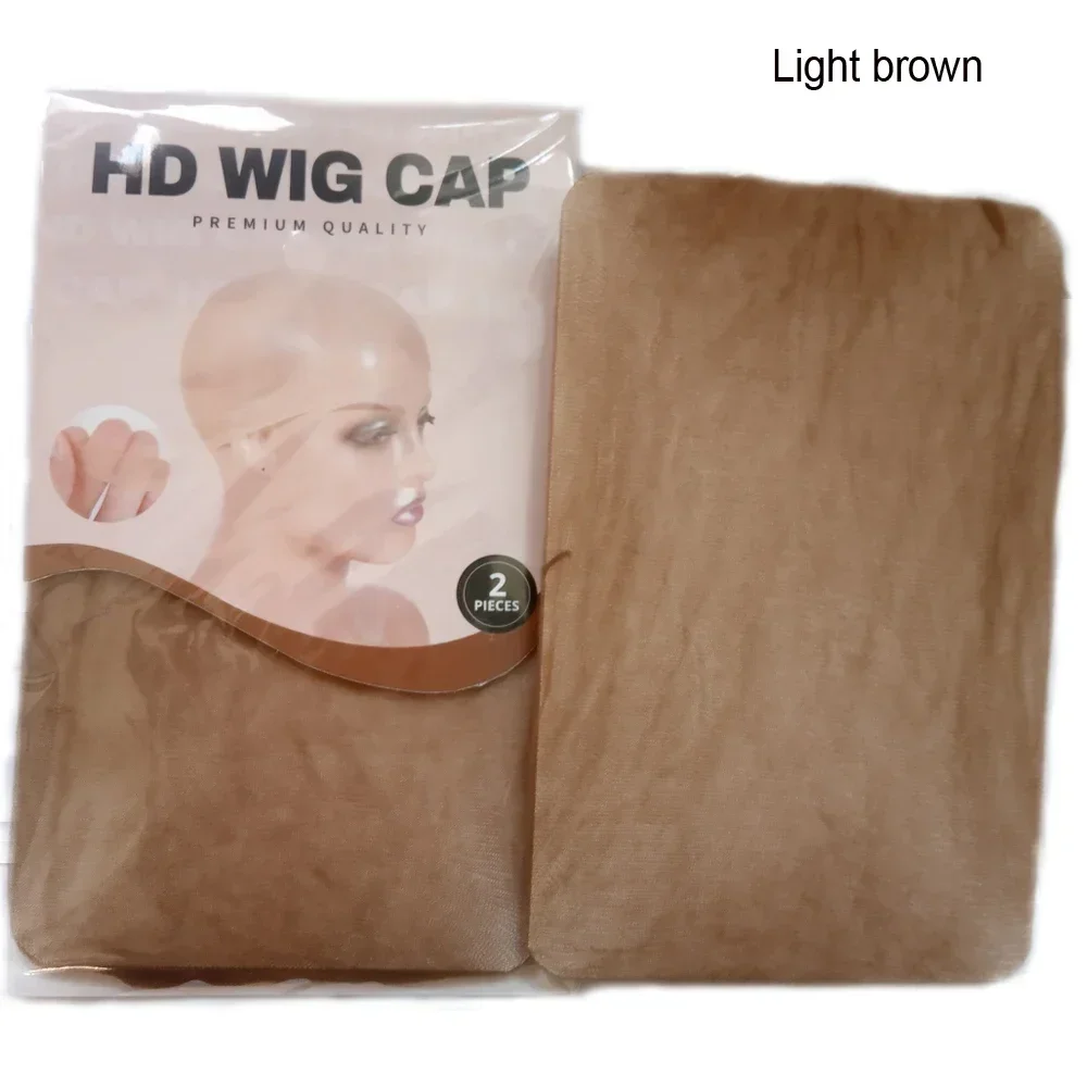 

400Pcs(50Bags) HD Thin Stocking Cap Deluxe Cap Hair Net For Weave Nylon Stretch Mesh Cap Hd Caps For Wigs