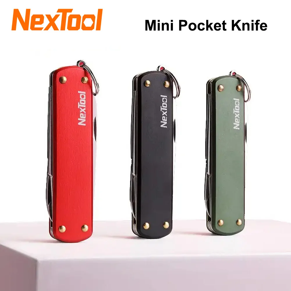 NexTool Mini Folding Knife Multifunctional Outdoor Mini Scissors Small Screwdriver 64.5mm Pocket Knife Creative Tool Nail File