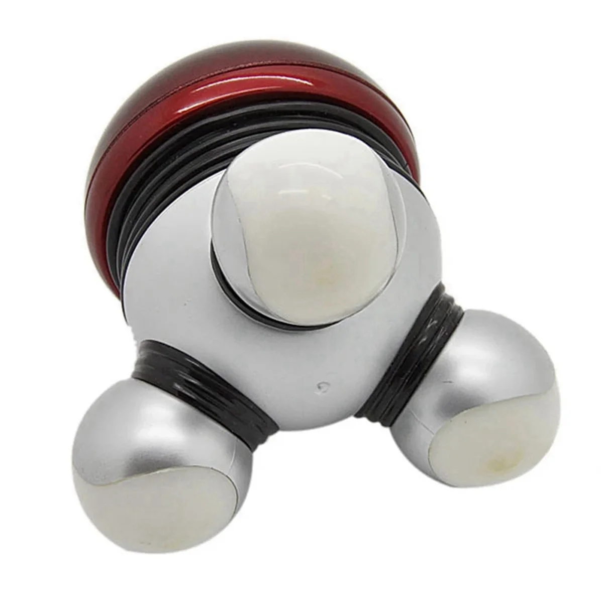 2X Portable Body Vibration Massage Powerful Mini Electric Massager Vibrator with Led Light Red