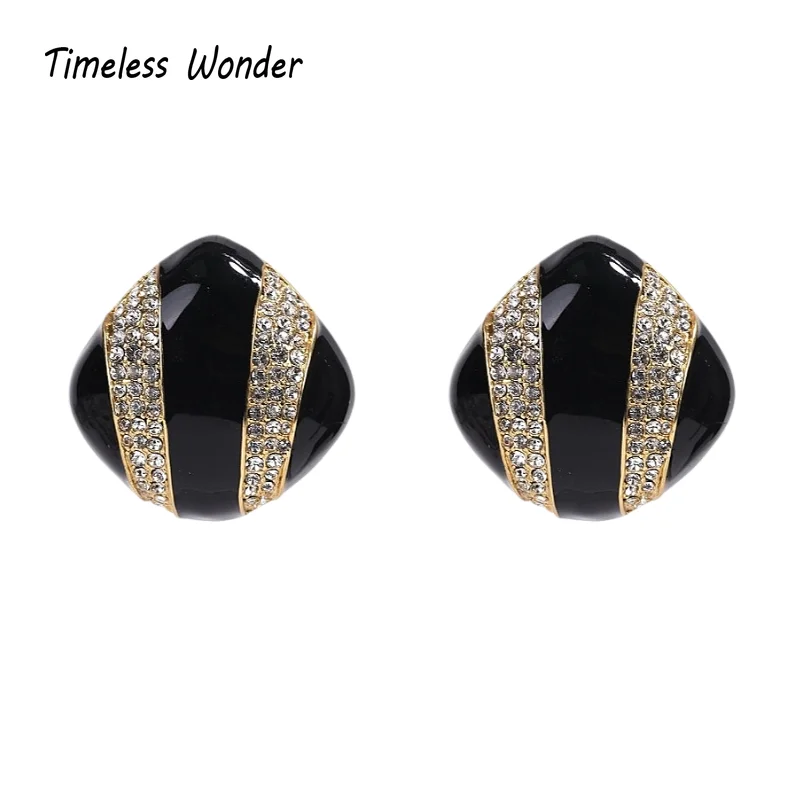 

Вневременные серьги на пуговицах с эмалью и цирконием в стиле ретро для женщин, дизайнерские ювелирные изделия, роскошный подарок для подиума, винтажный топ, модный 5133