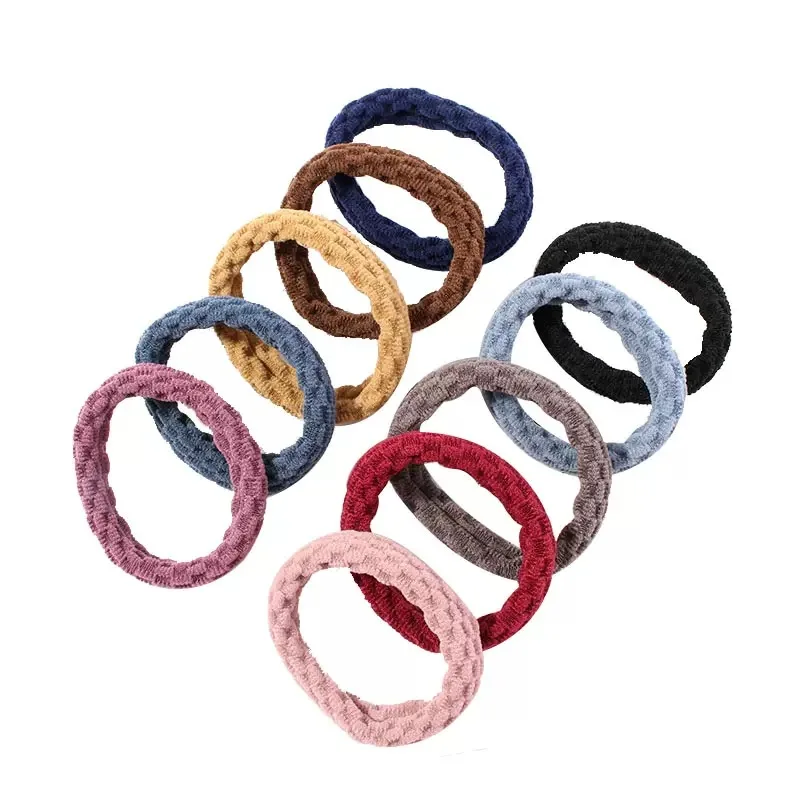 50Pcs Simple Basic Elastic Rubber Hair Bands Women Girls Thick Hair Headwear Seamless Hair Accessories