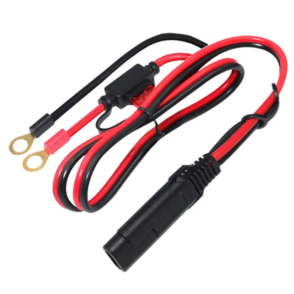 1Pcs Sae Battery Extension Cable High Temperature Resistant Ring Connector Cord for Charger Maintainer Sae Adapter