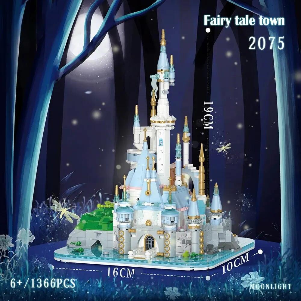 

TOYLINX DIY Model 1366PCS Princess Castle Building Blocks Set Construction Set Bricks Assembly Toy for Kids and Adult with Box