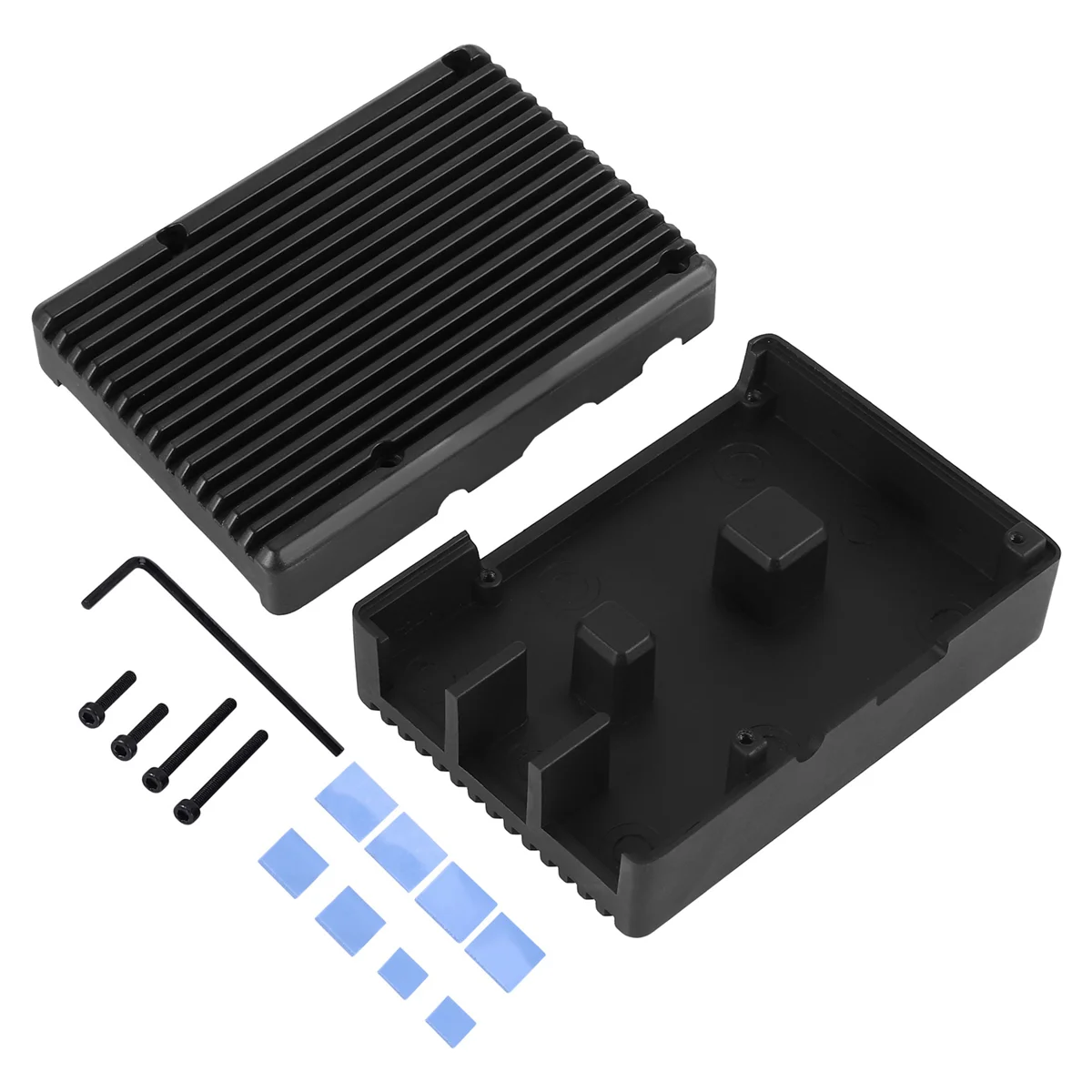 für Raspberry Pi 3, Modell B, Gehäuse aus Aluminiumlegierung, Kühlgehäuse, Metallgehäuse, Wärmeableitung, für Raspberry Pi 3B/3B+