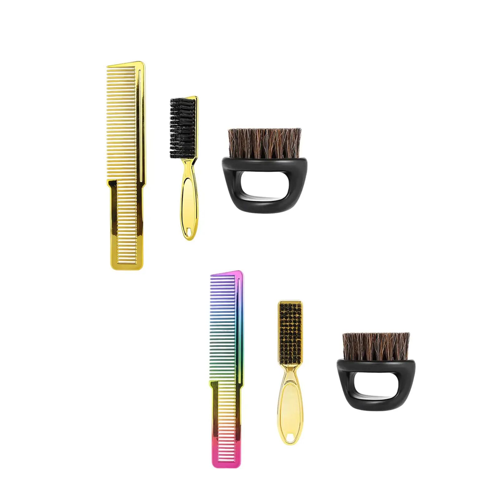 Hair Stylist Comb Set Lightweight PP Perforated Handle Mixed Combs Barber Tools for Home and Salon