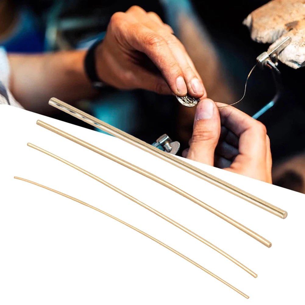 4pcs Gold Soldering Wire Silver Welding Rods for Jewelry Repair Suitable for Metal Welding Diameter 0 5 to 1 5mm Length 50cm