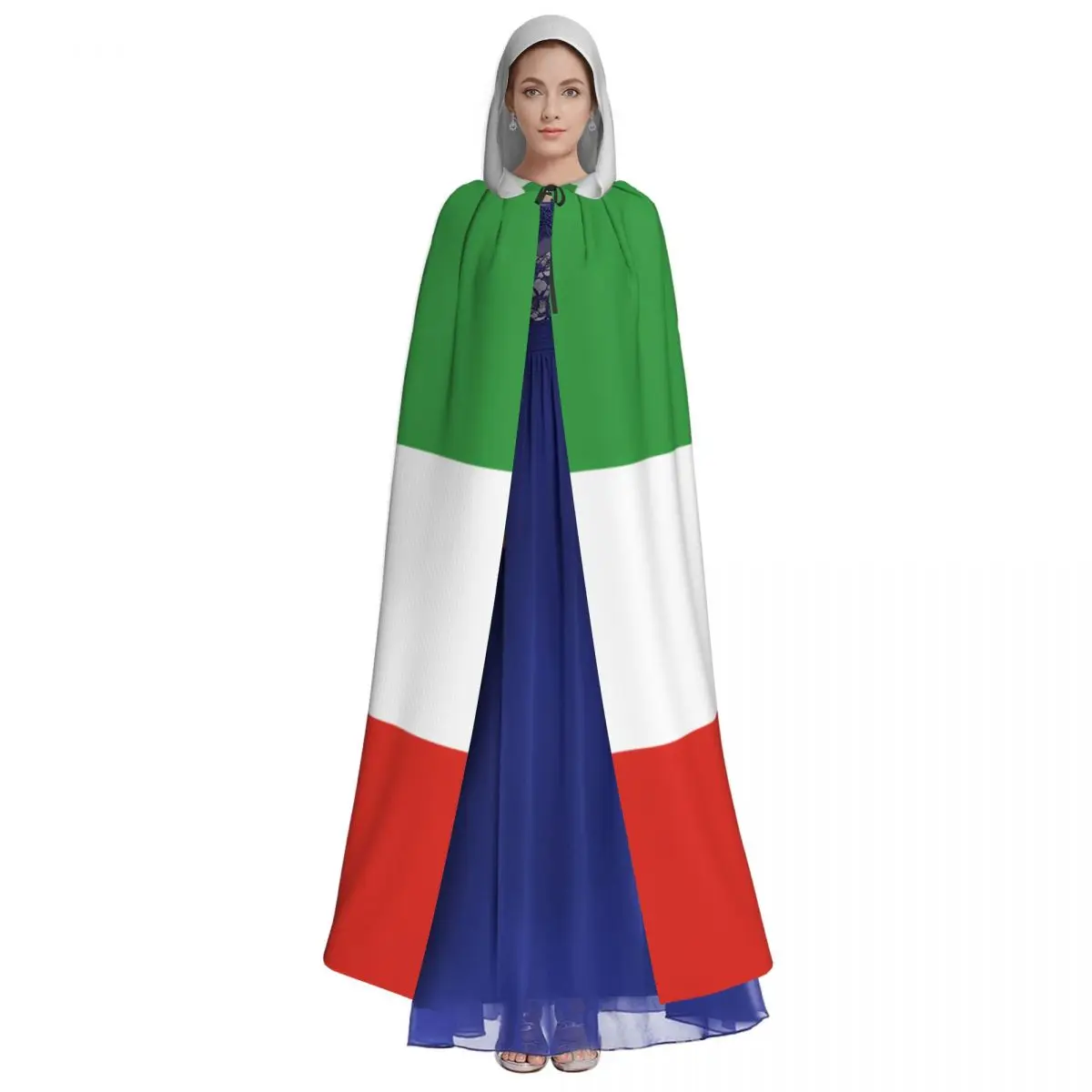 Irann Persias Lions And Sun Flag Map Hooded Cloak Women Men Cape Cosplay Costume Party Accessory