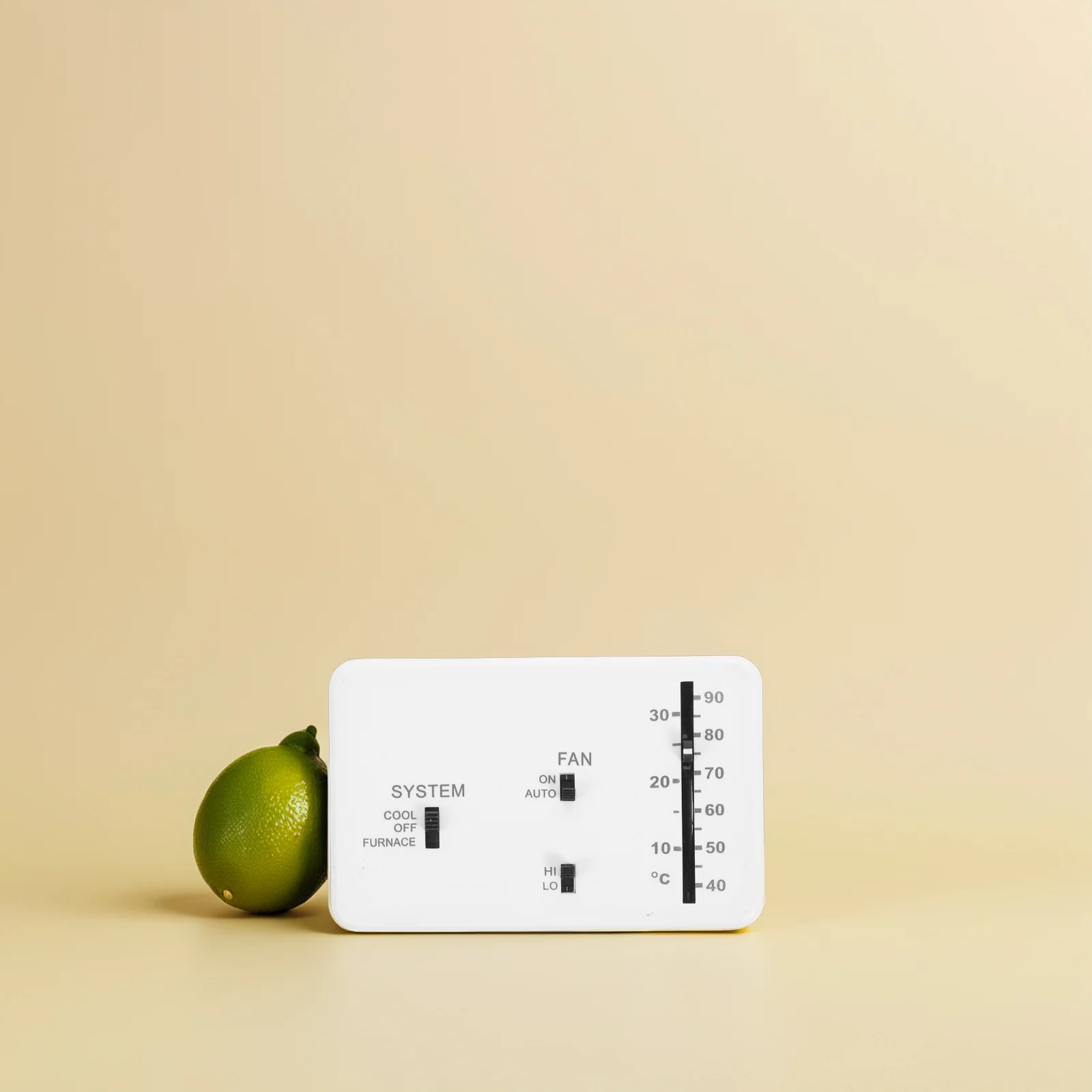 

Белый аналоговый термостат для автодома, контроллер охлаждения с электрическим подогревом для управления климат-управлением, контроль температуры, электрический термостат