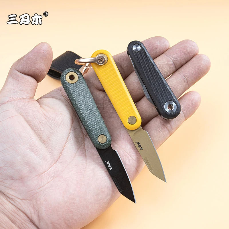 SANRENMU 325S 포켓 접이식 나이프, 12C27 블레이드 미니 잠금없는 키, 경량 선물 구조 도구, EDC, 신제품