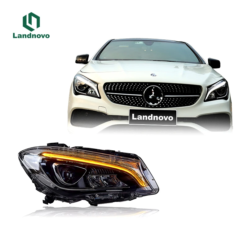 Muhuang Super Brightness For  Head Lights W117 CLA 2017-2019 Upgrade Front Light Car Headlight Headlamp