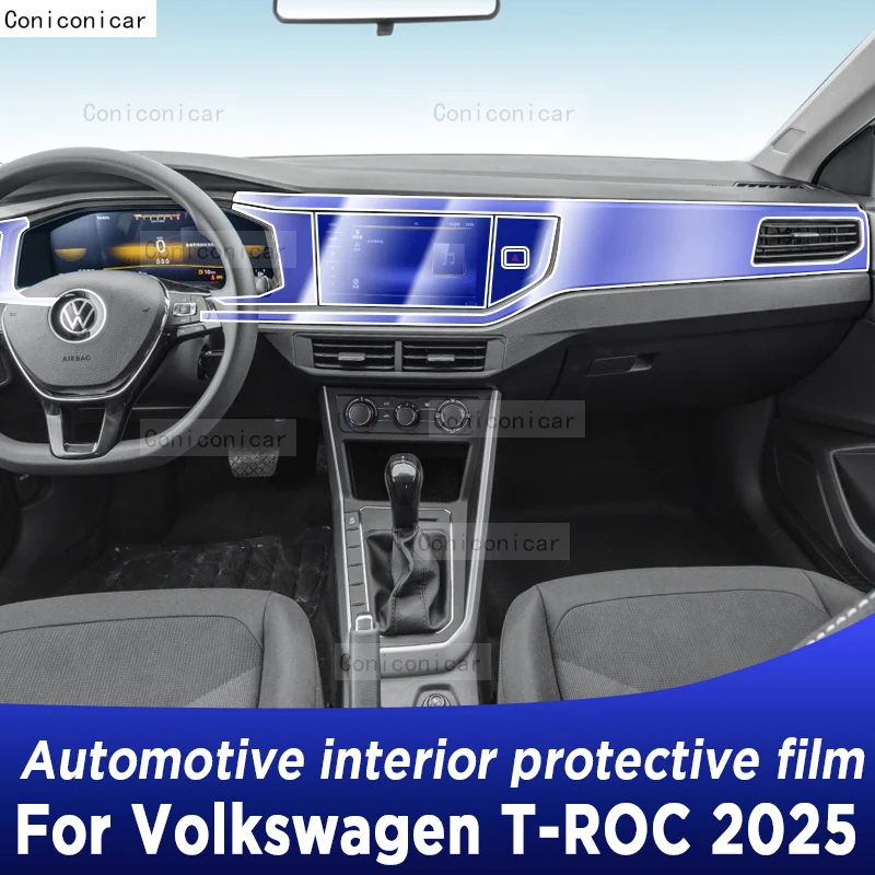 

Для Volkswagen T-ROC 2025 Панель приборной панели Навигация Автомобильный интерьер Защитная пленка ТПУ Аксессуары против царапин