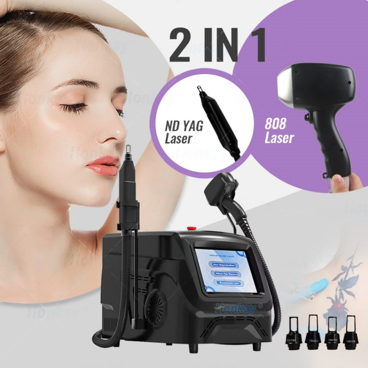 Diode Hair Laser Three Waves Length Plus Pico 2 In 1 Laser Diode Pico 808 Diode Laser And Pico 2in1 Skin Care Machine