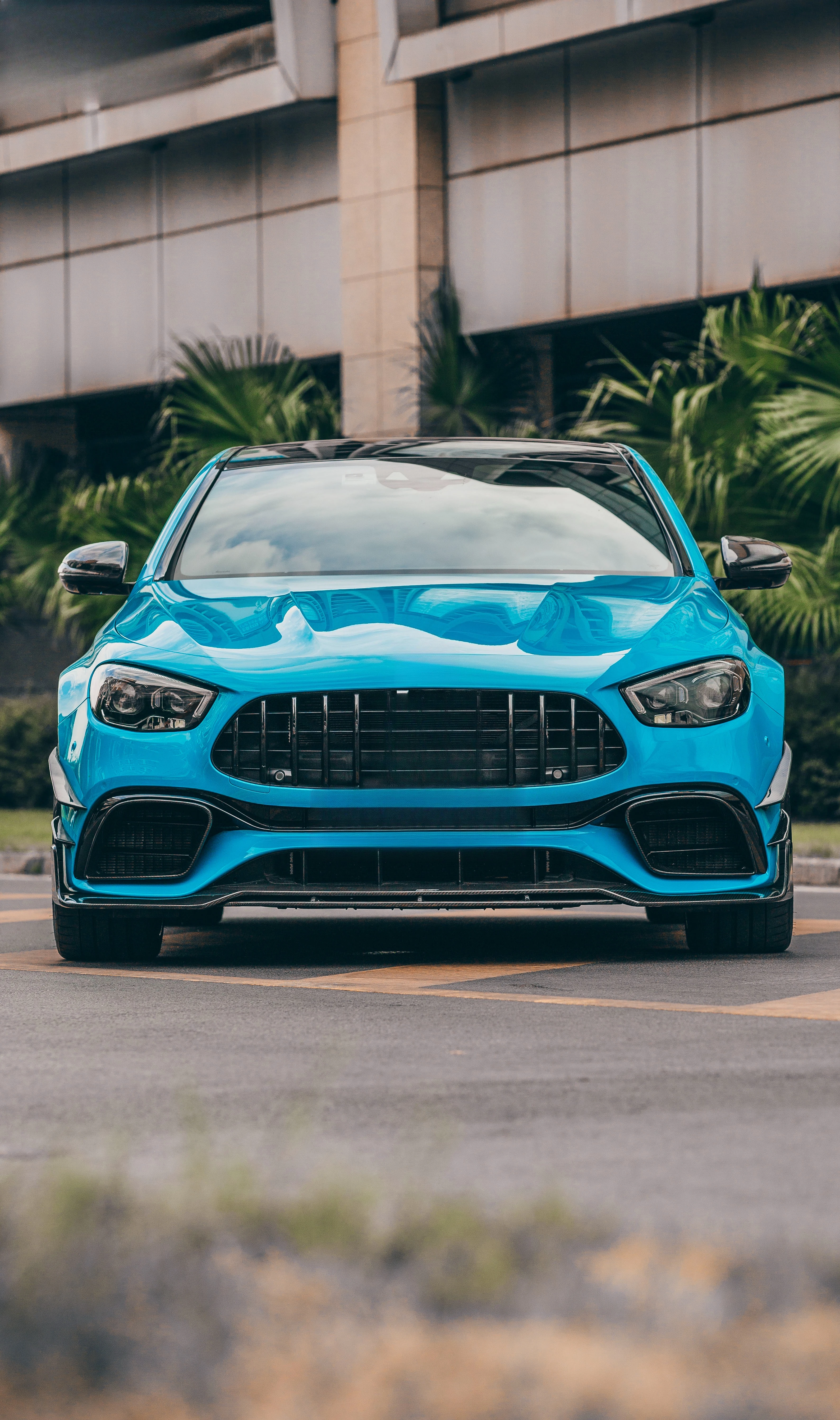 Perfectly Adapts for 2021  E63 Upgraded and Modified CMST High-quality Dry Carbon Fiber Body Kit Car Bumper