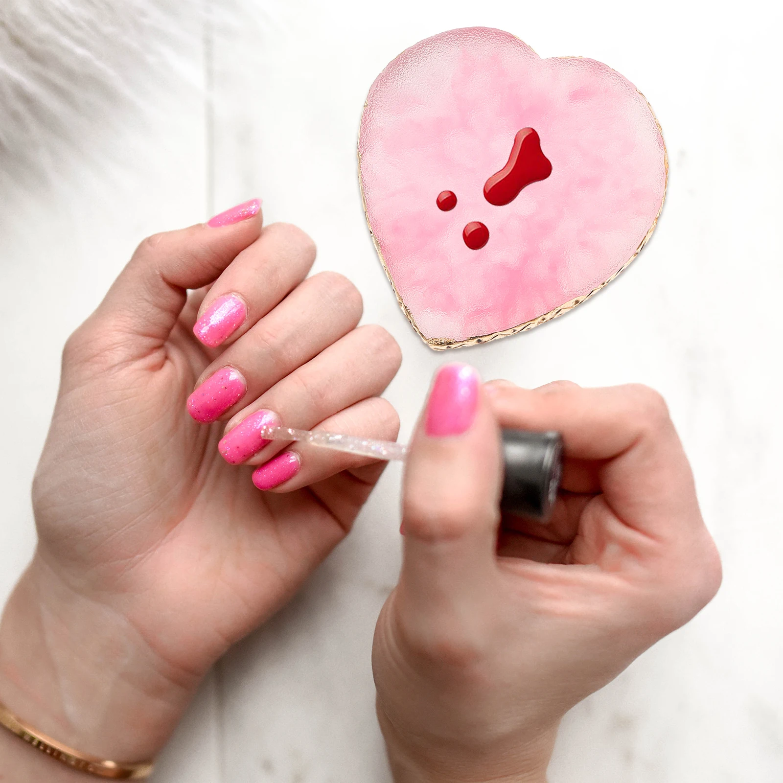 

2pcs Nail Art Palette Diy Color Mixing Plate For Manicure Pigments Foundation Lipstick Eye Makeup Tool