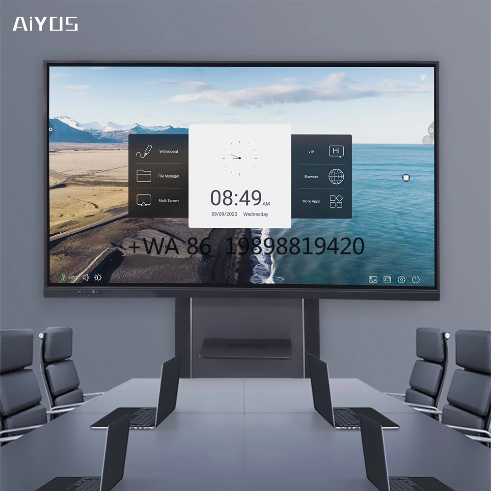 

Новинка 2025 года, 43–98 дюймов, 4K Smart Touch, многоточечная сенсорная доска для классной комнаты и офиса, высококачественные прямые поставки, индивидуальные варианты