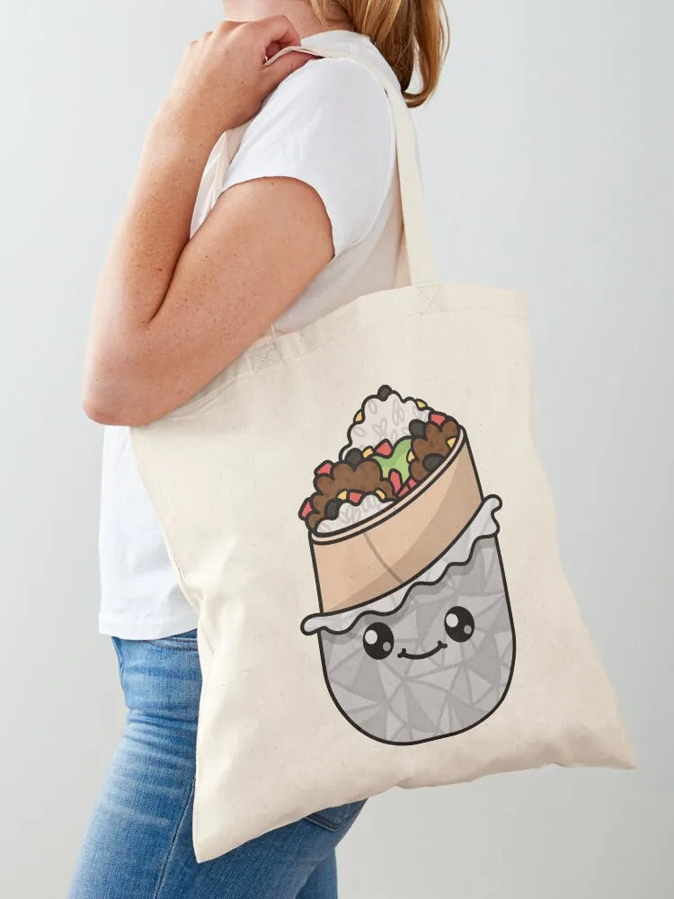 

Happy Burrito Tote Bag Women's beach bags tote bag men hand bag ladies tote custom