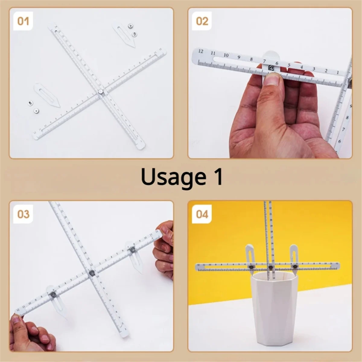 Set di strumenti combinati per regole di misurazione in ceramica Set di strumenti multifunzionali per misurazione di profondità/spessore/calibro Strumenti per ceramica Vogue