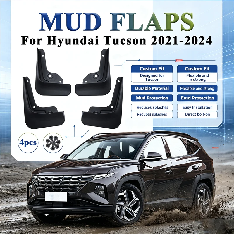 Suitable for Hyundai Tucson 2021-2024 car modification accessories soft rubber fender fender skin