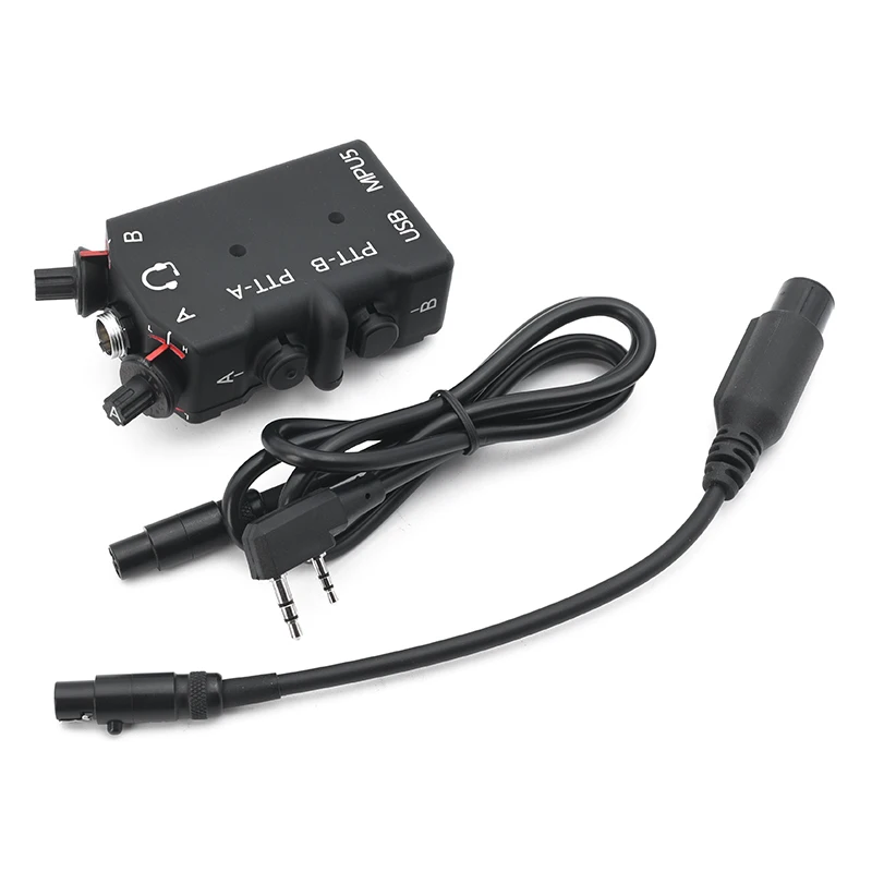 NEW 2024 VER. Metal CNC MPU5 DUAL PTT MK II Function Tactical Communication Headset and Radio Accessories, FCS-TACTICAL