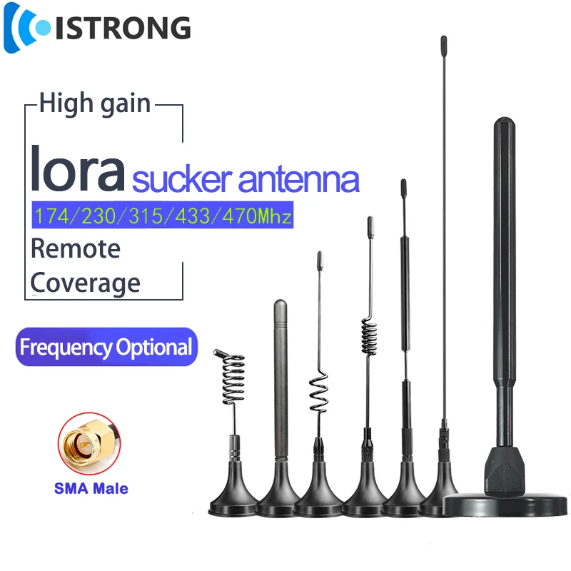 10dBi Lora Omni Antenna Magnetic 315/433/470MHz Outdoor Amplifier SMA Male Long Range Signal Enhancer for Wireless Data Receiver