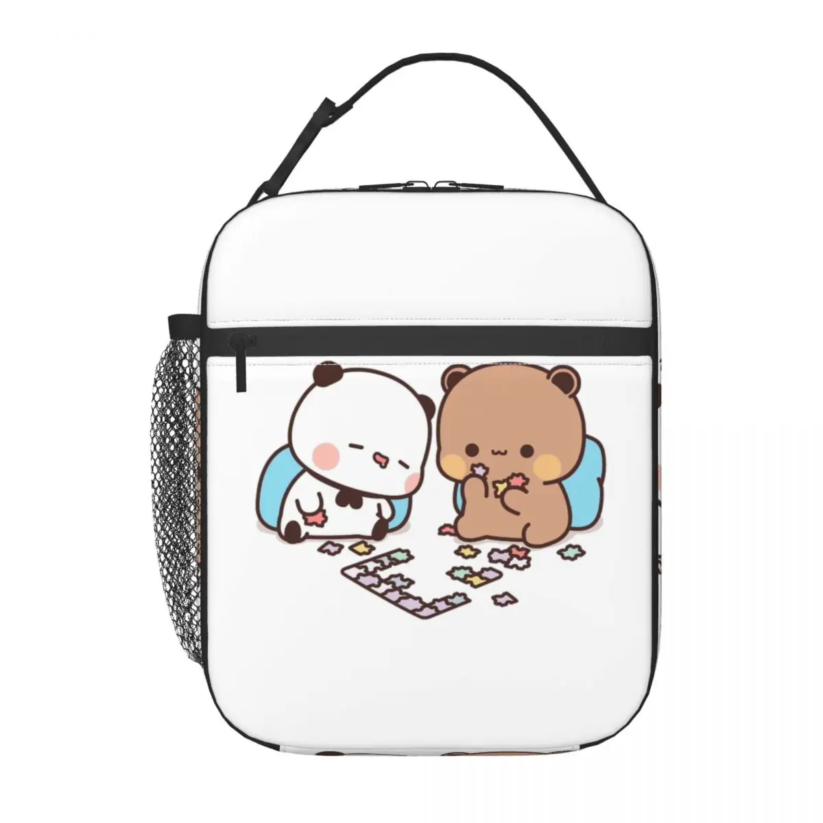 Bubu Dudu Panda y Brownie Bear pareja loncheras portátiles mujeres refrigerador térmico a prueba de fugas bolsa de almuerzo con aislamiento para alimentos trabajo de oficina