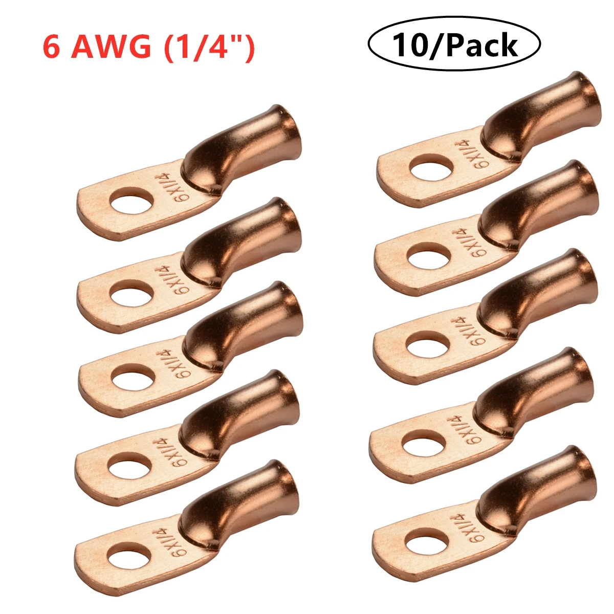 Terminale A Crimpare Ad Anello - Confezione Da 100, Blu, 12 Mm, 30A, 16-14 AWG - Connettori Ad Anello Termorestringenti, Connettori In Rame Stagnato, Terminali A Filo Isolati Ad Anello - Foto 5