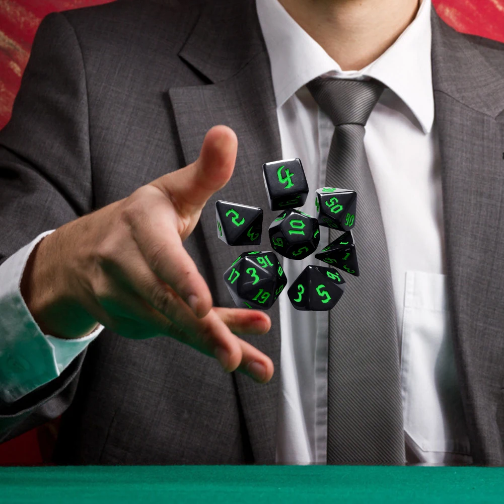 不透明カラー多面体7個セット多面体サイコロD4 D6 D8 D10 D12 D20 TRPGテーブルトップロールプレイングゲームDND HOT用