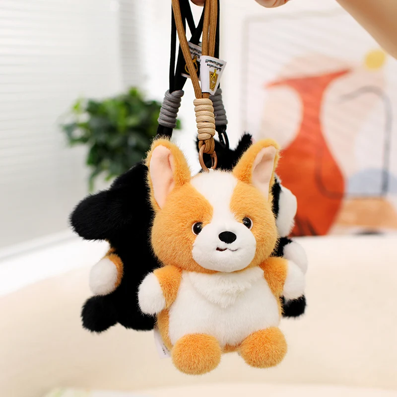 15 ซม.Perfumed Plush จี้สัตว์เลี้ยงขนาดเล็กสุนัข Plushies ตุ๊กตานุ่ม Kawaii สัตว์ Corgi Teddy Schnauzer Shiba Terrier ตุ๊กตาของเล่น
