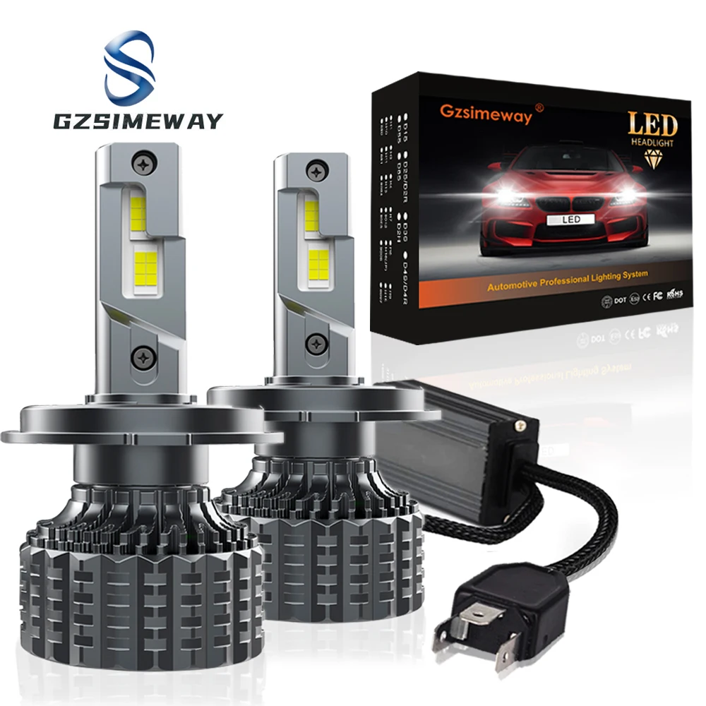 2PCS 30000LM H7 LED Canbus H1 H4 9012 Car Headlight H8 H11 H3 9005 HB3 9006 881 Auto Fog Lamp Bulbs 3000K Motorcycle 6000K 4300K