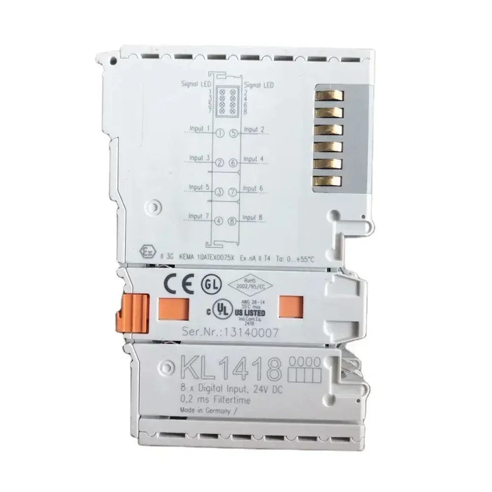 2025KL1418 محطة الحافلة 8-قناة المدخلات الرقمية KL 1418 PLC وحدة لبيكهوف الجديدة في صندوق الشحن السريع