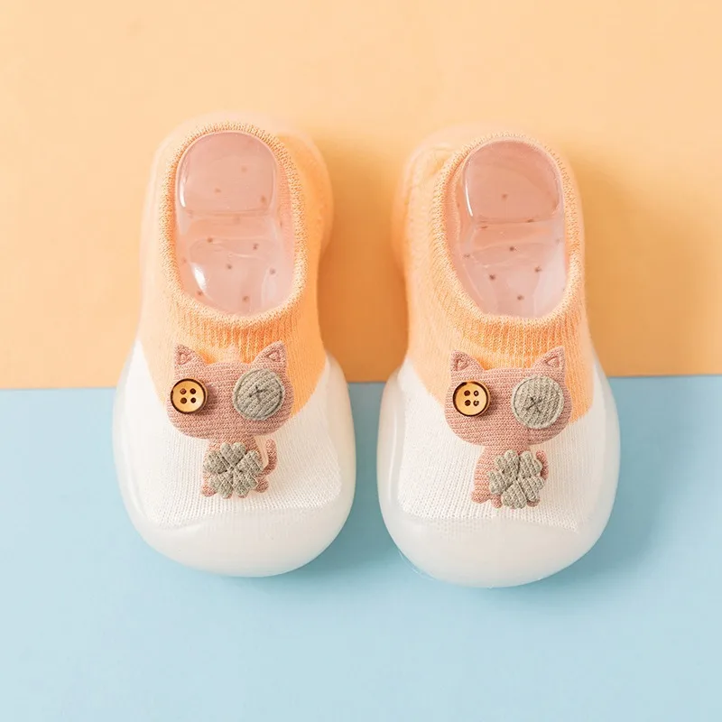 Zapatos sin cordones cómodos y transpirables para bebés, niños y niñas, perfectos para primeros caminantes, calcetines para caminar para bebés de dibujos animados