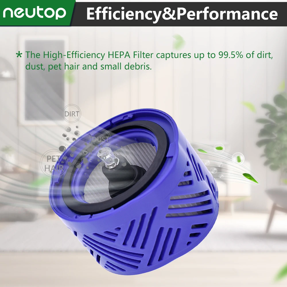 Pièces de filtre pré et post-moteur pour aspirateur sans fil, brosse à poils d'animaux, compatible avec Dyson V6, DC59, DC62, SV03, 18.5cm, 22.5cm