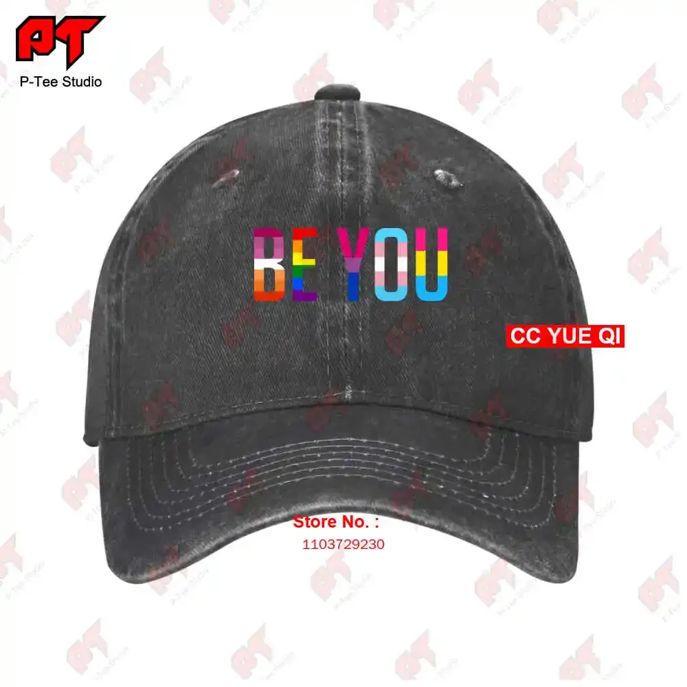 Be You Lgbt Flag Gay Pride Month Transgender Rainbow Lesbian Baseball Caps Truck Cap RA08