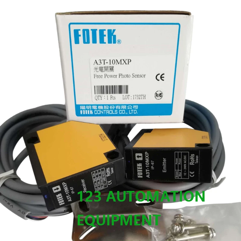 Imagem -06 - Authentic Novo Fotek A3t3mx 10mx 10mxp Sensor Foto de Energia Livre à Prova Impermeável Água Interruptor Fotoelétrico tipo Correlação