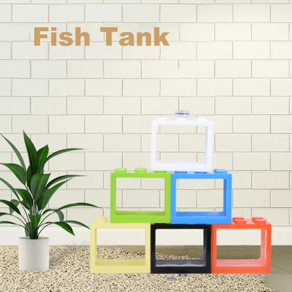 Plastic Useful Fish Breeding Mini Aquarium Tank Multicolor Small Fish Tank Compact for Indoor