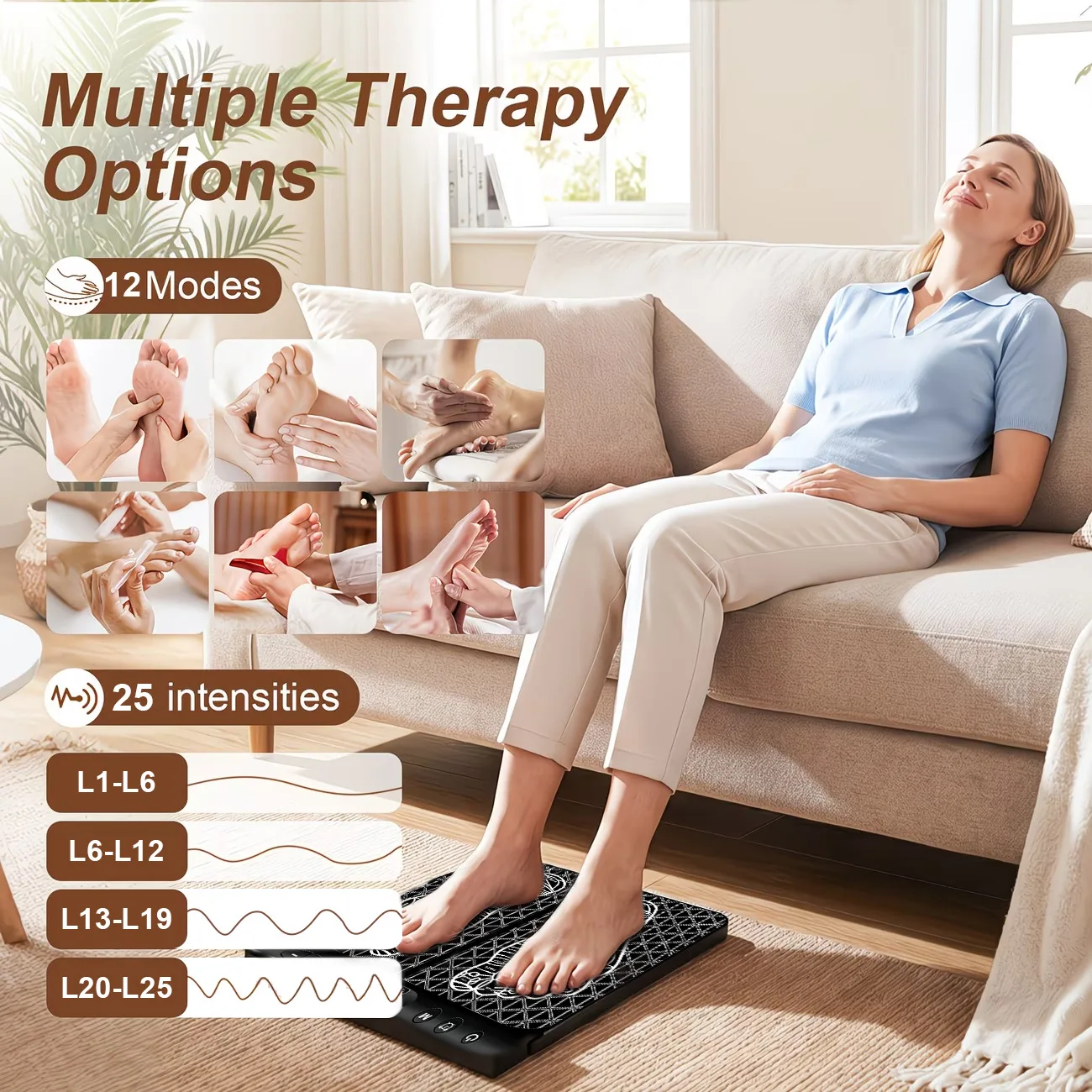 EMSフットマッサージャーマット - 低周波パルス指圧パッド - Ems Foot Massager のレビューと価格