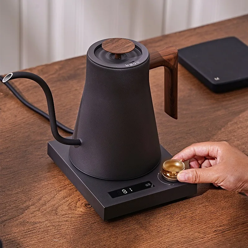 

Intelligent temperature-controlled hand-brewed coffee pot Household thin mouth long mouth thermal insulation and temperature
