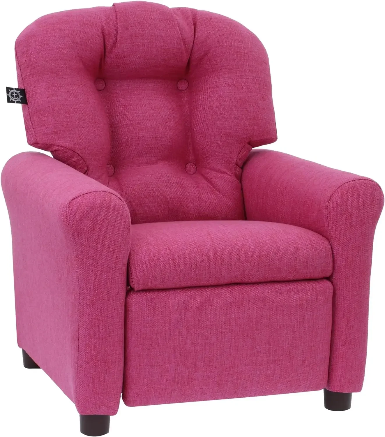 

Traditional Kids Recliner, Toddler Ages 1-5 Years, Home Décor Polyester Linen, Magenta